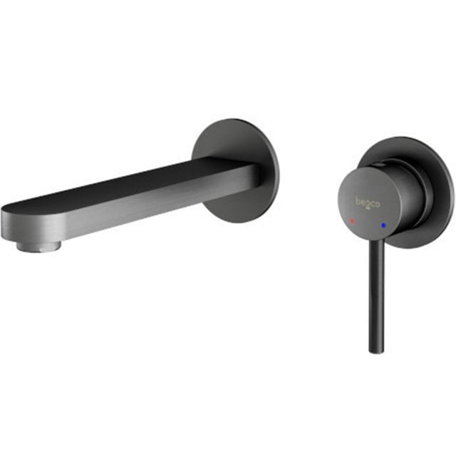 BESCO Zestaw baterii podtynkowych umywalkowych DECCO grafitowy BU-DS-