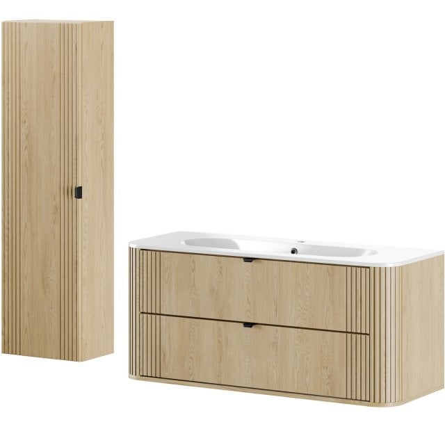 COMAD Zestaw mebli OVALIA CREMONA szafka z umywalką meblową PURE 120