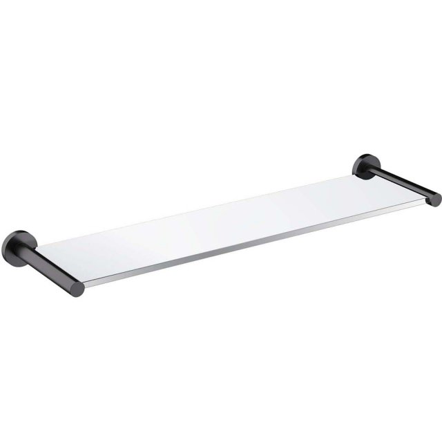 OMNIRES Półka ścienna szklana MODERN PROJECT 55 cm antracyt szczotkow