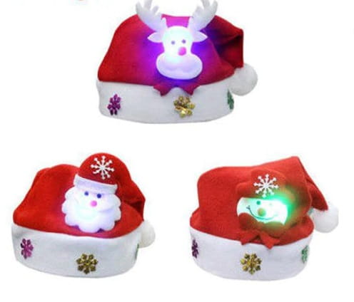 Świecąca czapka Mikołaja
