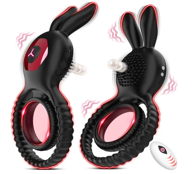 Wibrująca nakładka na penisa Króliczek