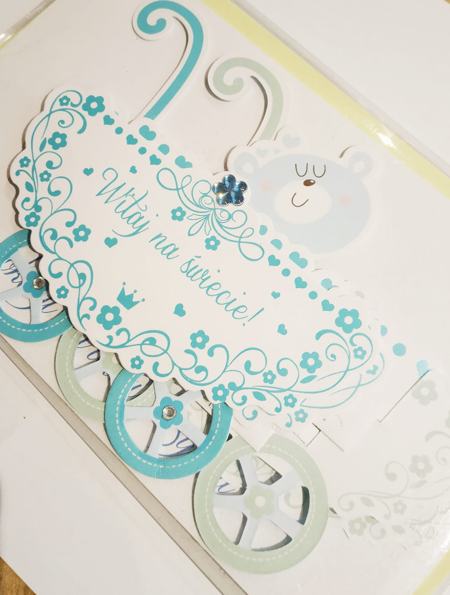 Kartka Witaj na świecie! Karnet