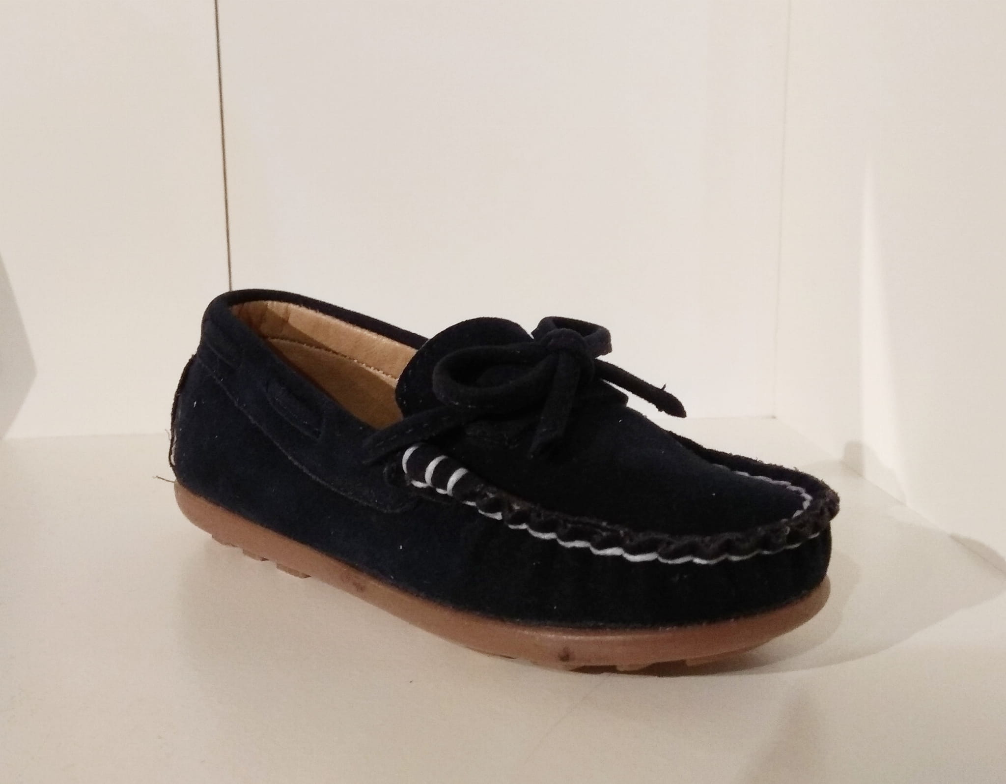 Mokasyny eleganckie chłopięce granatowe