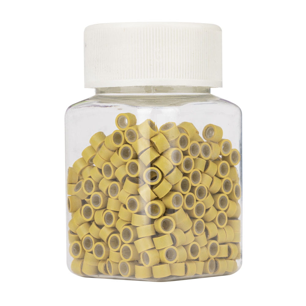 Mikroringi z silikonem do przedłużania włosów 4,5 mm kolor Nr 8 500 szt