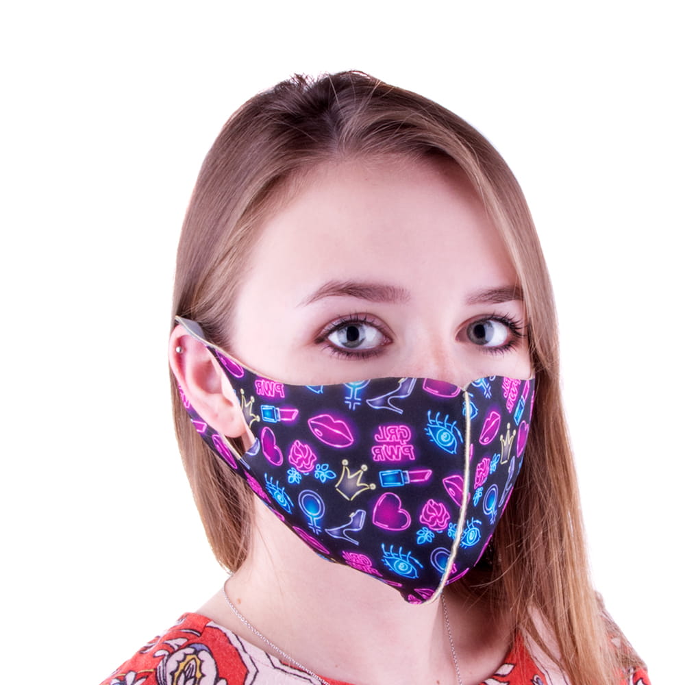 Maska maseczka ochronna z nanosrebrem wielokrotnego użytku premium GRL PWR S/M 1 szt