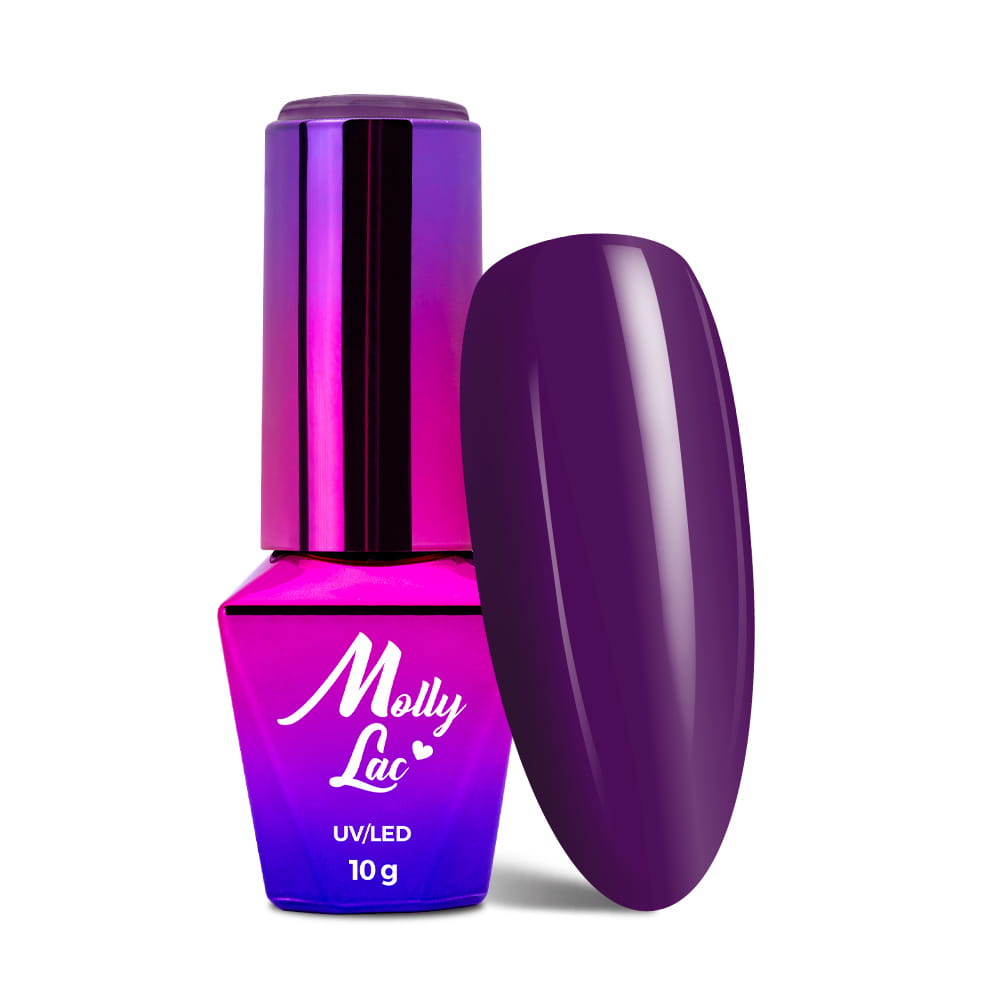 Lakier hybrydowy LED/UV Gel Polish MollyLac Obsession Nr 213 Naughty Purple 10 g