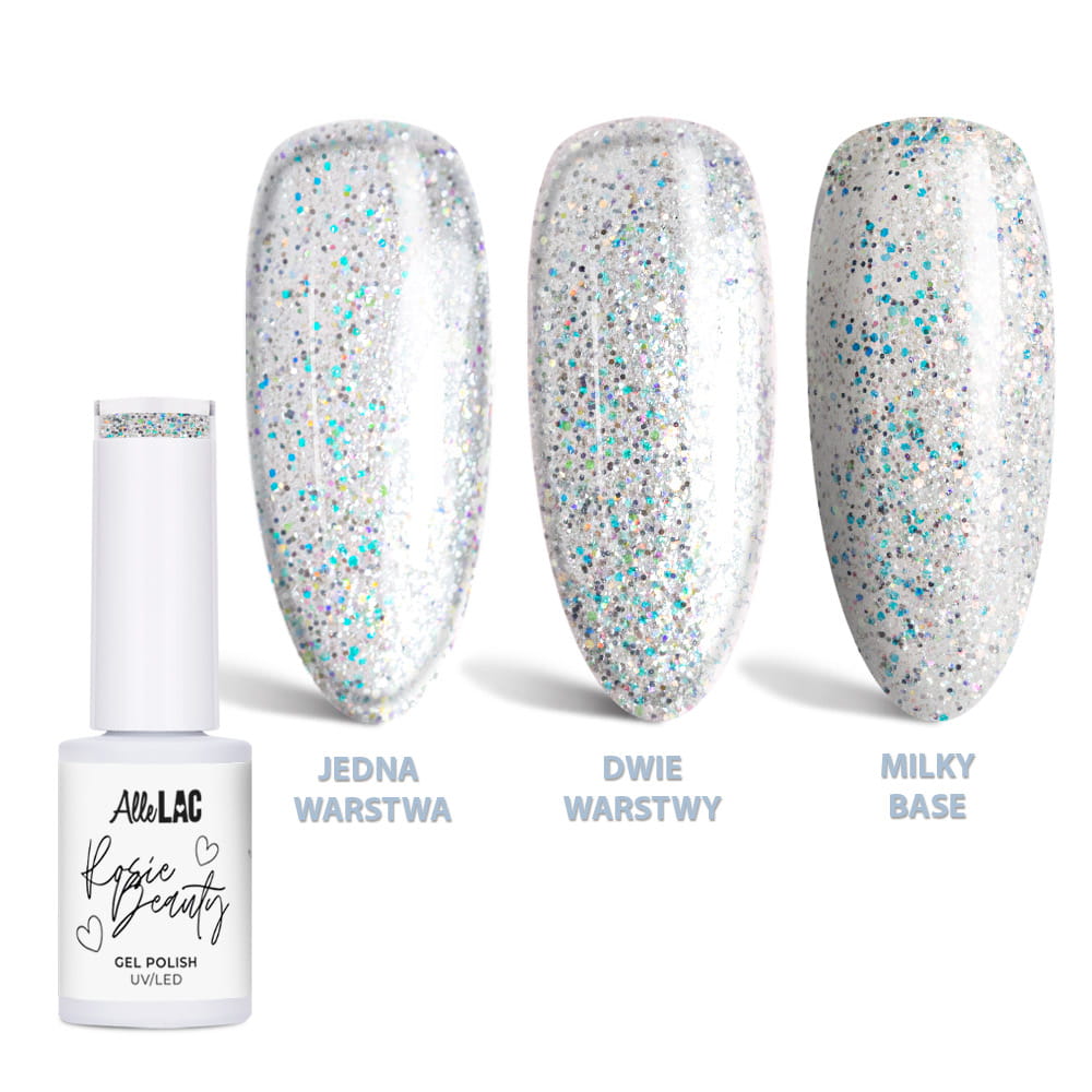 Lakier hybrydowy LED/UV Gel Polish AlleLac x Rosie Beauty Glow HEMA/Di-HEMA Free 6g