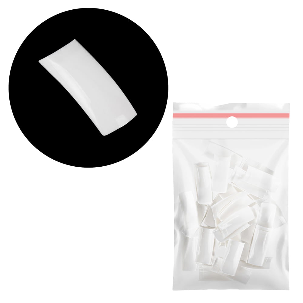 Tipsy białe krótka kieszonka uzupełnienie rozmiarów nr 2 60 szt