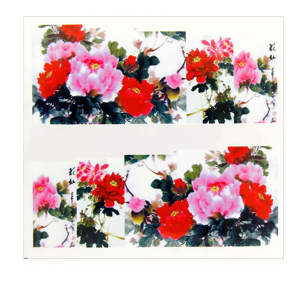 Naklejki wodne do paznokci arkusz 7 x 6,5 cm na 10 palców c Nr 268