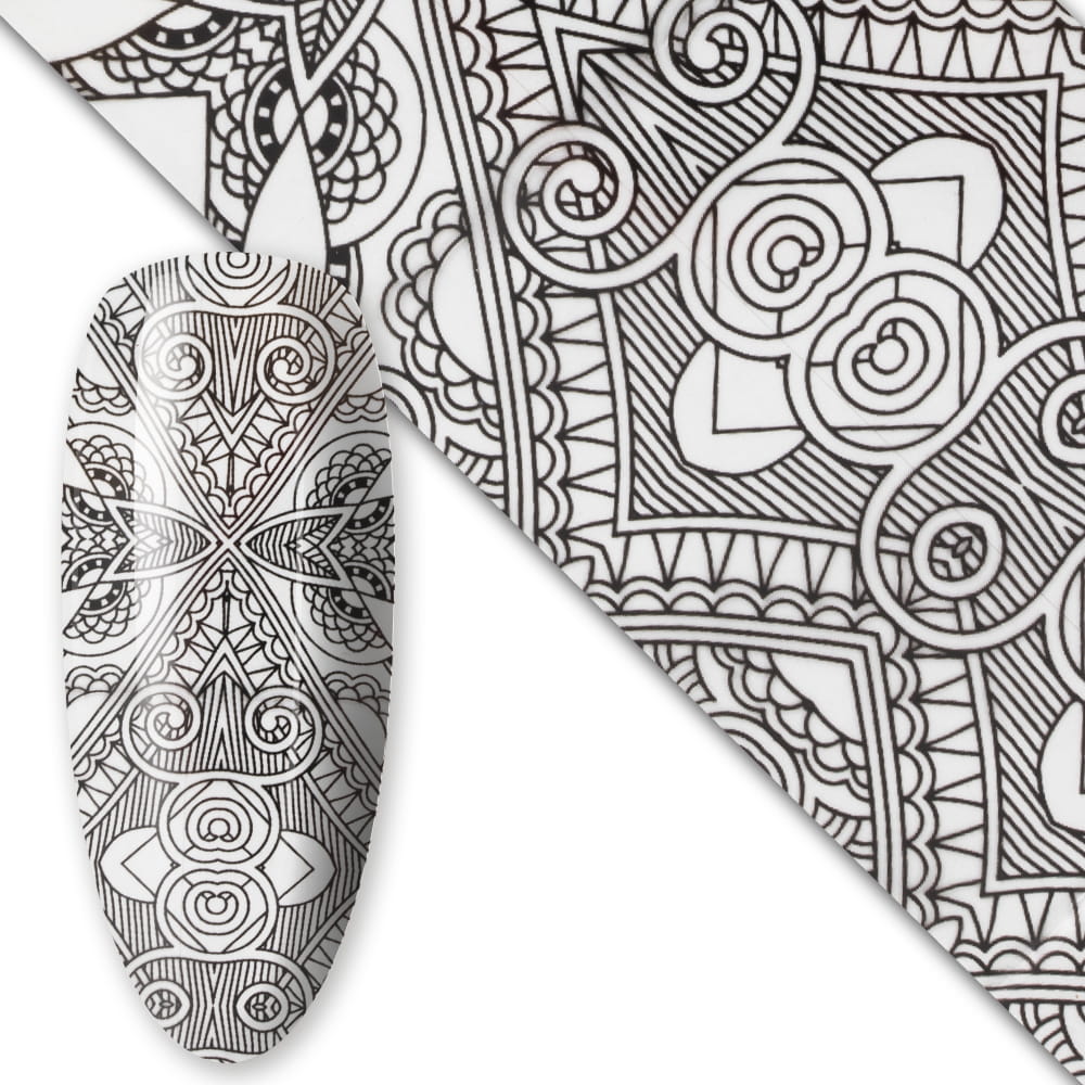 Folia transferowa do paznokci 80 cm Black Nr 9