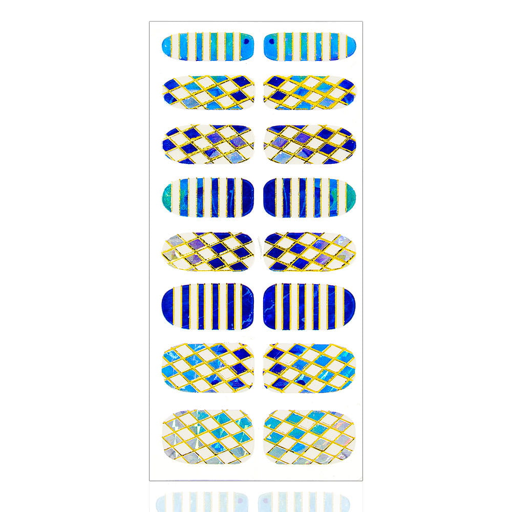 Naklejki nail patch minx 16szt kształty ls d0010