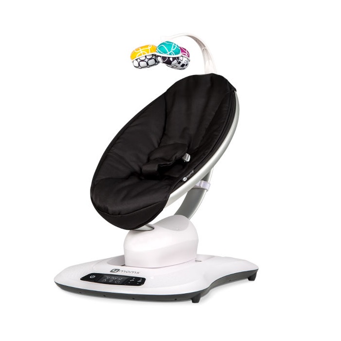 4Moms Mamaroo 4 leżaczek z możliwością sparowania ze smartfonem-Classic Black