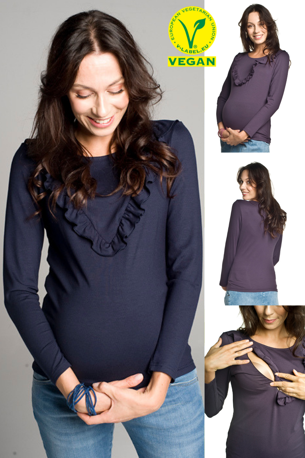 Bluzka ciążowa i do karmienia Esme DR Vegan