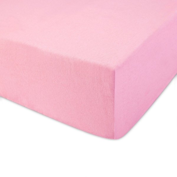Prześcieradło JERSEY 60x120 na gumkę wz. D005 (jasny różowy)