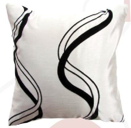 Poszewka ozdobna ADAM na poduszkę Jedeka 45x45 wz. czarne 033