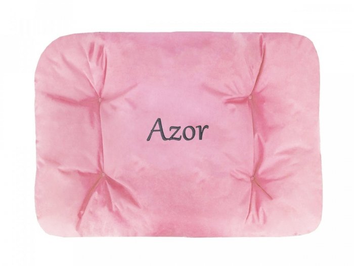 Legowisko Z IMIENIEM TWOJEGO PSA 100x60 cm - różowy