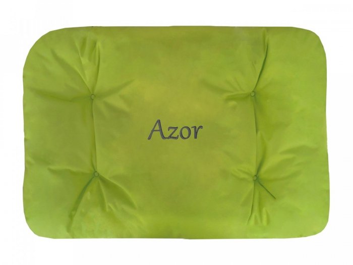 Legowisko Z IMIENIEM TWOJEGO PSA 115x80 cm - limonka