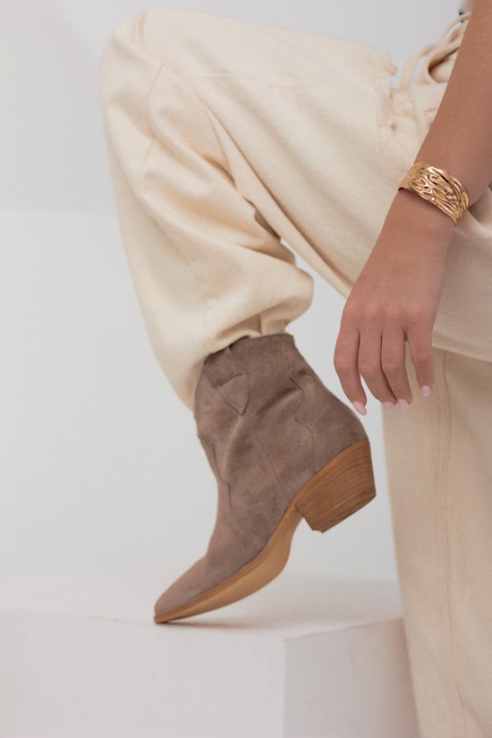 Botki damskie kowbojki cappuccino na zamówienie