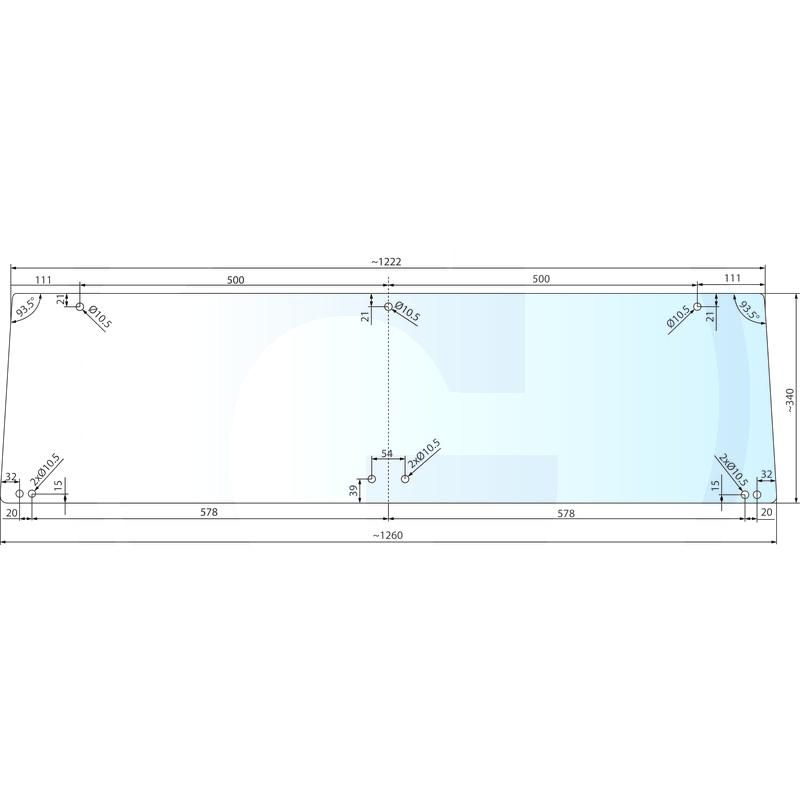 Szyba tylna górna (część dolna), od roku prod. 04/1985 Renault 75-12 113-14 7700017669