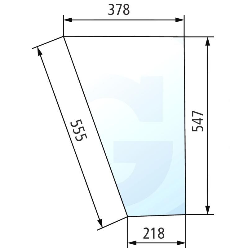 Szyba przednia dolna Fendt Favorit 600 385500350040