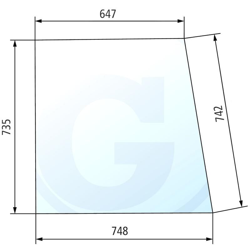 Szyba boczna lewa Fendt Favorit 600 275500210200