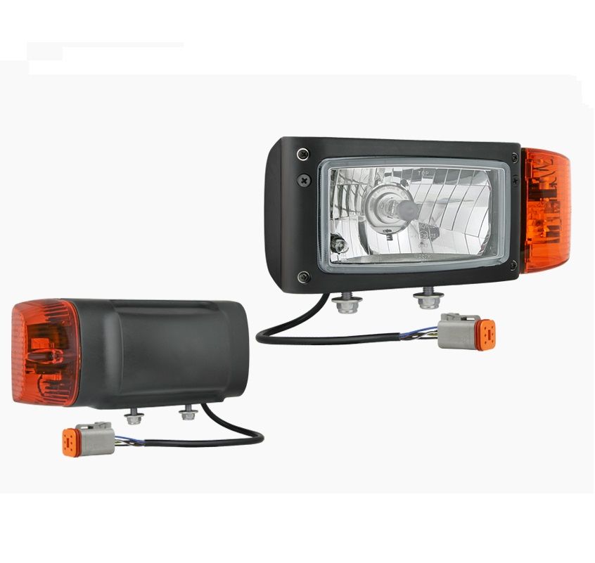 Reflektor przedni typu H4 przewód i złączem Deutsch DT04-6P lewy REPR2.42744 Wesem