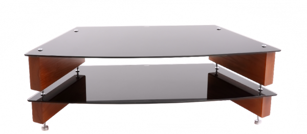 Stolik custom design milan 6 lcd 2 corner, walnut