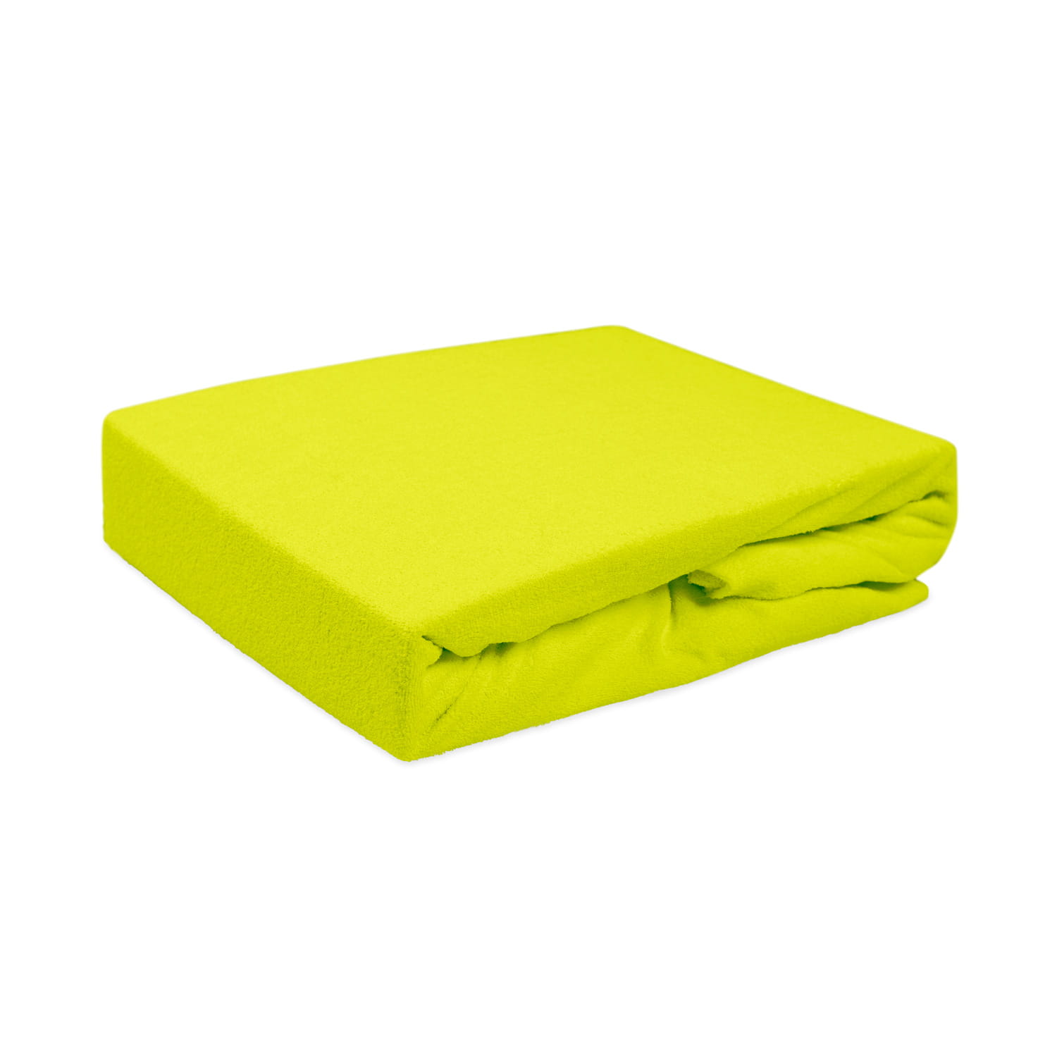 Prześcieradło frotte z gumką 120x200 limonka