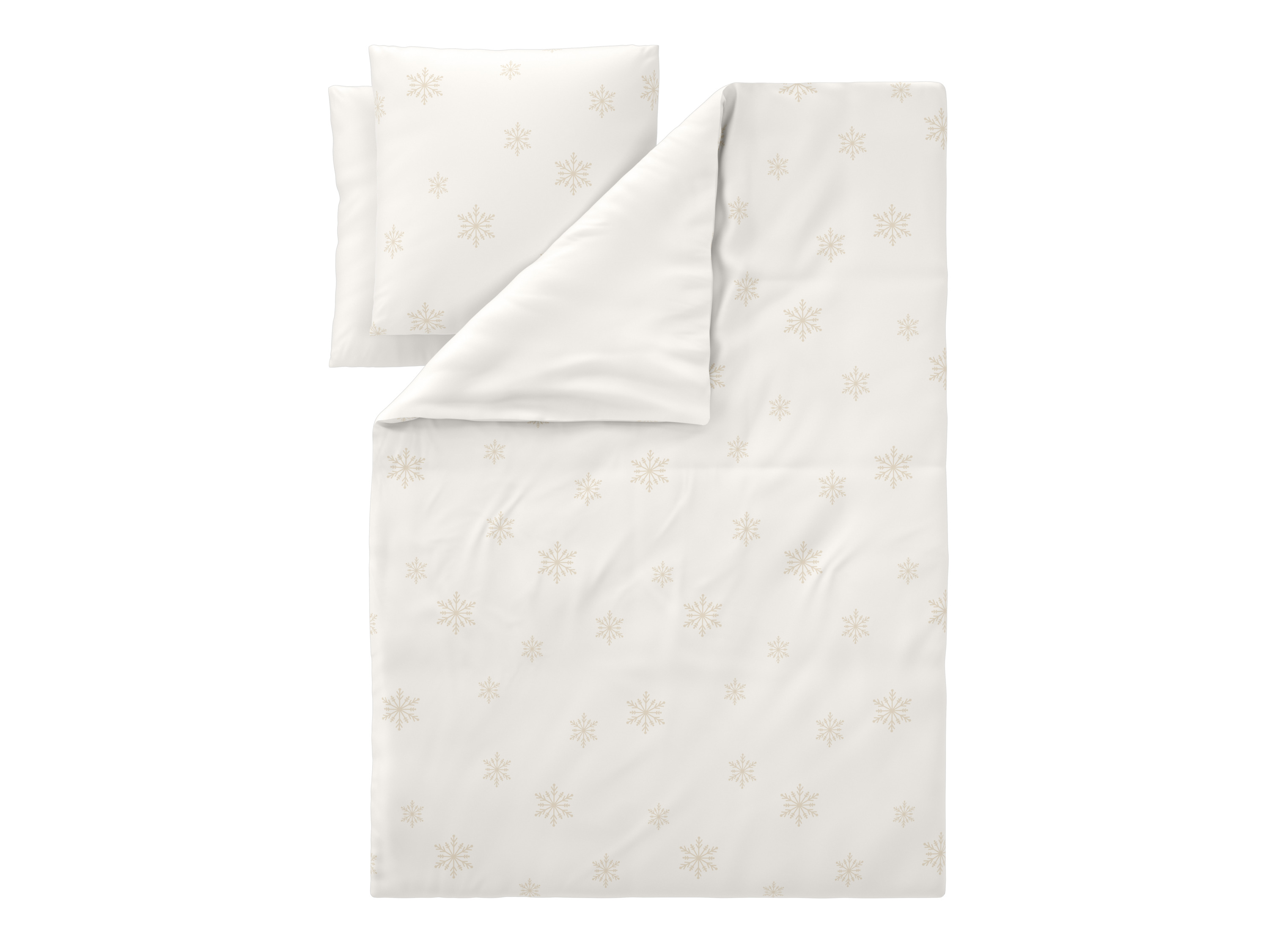 Livarno Pościel dwustronna z bawełny satynowej, 220 x 200 cm Biały