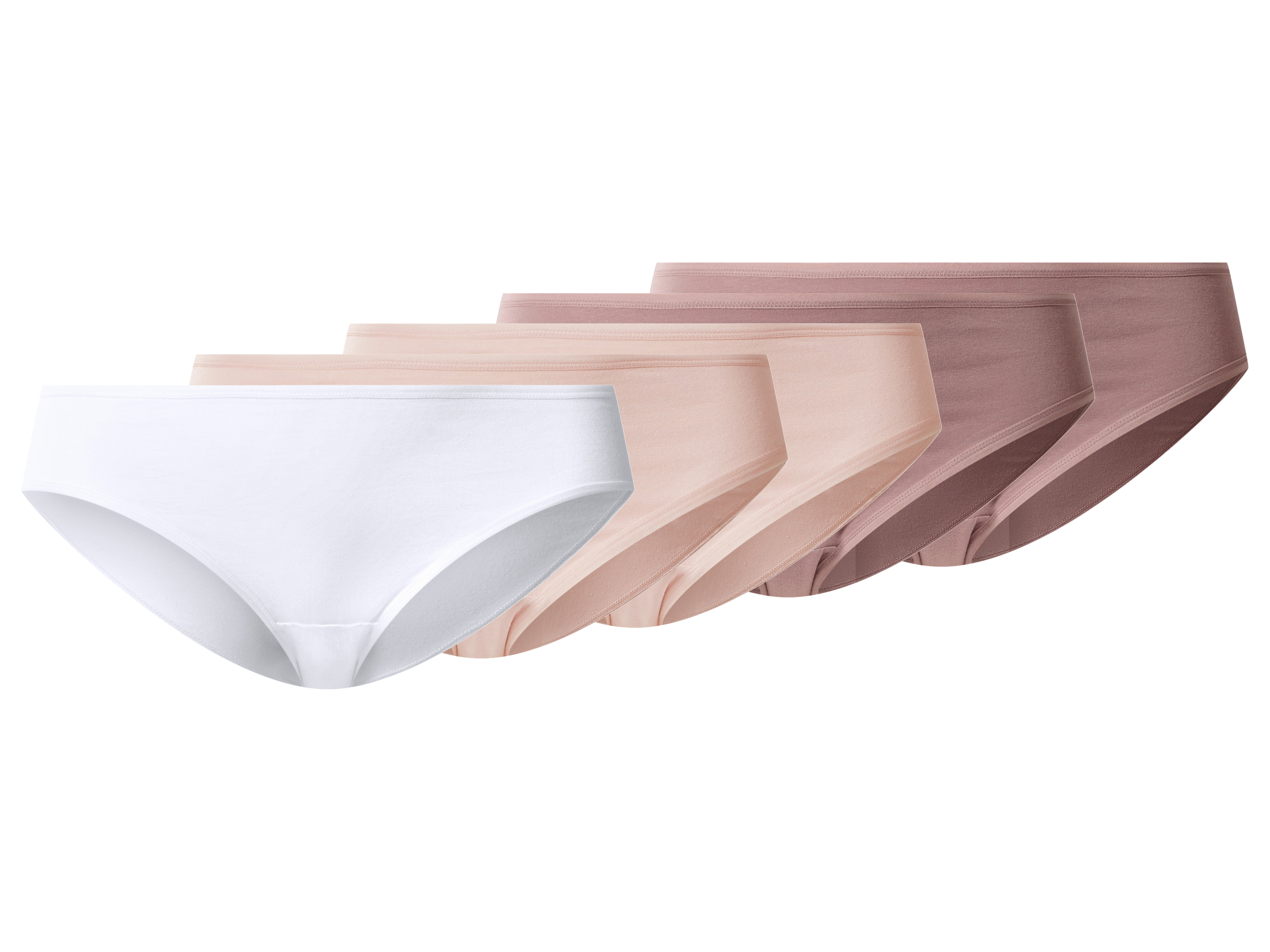 esmara Figi damskie z bawełną, 5 pary Ciemnoróżowy/jasnoróżowy/biały, Xl48/50