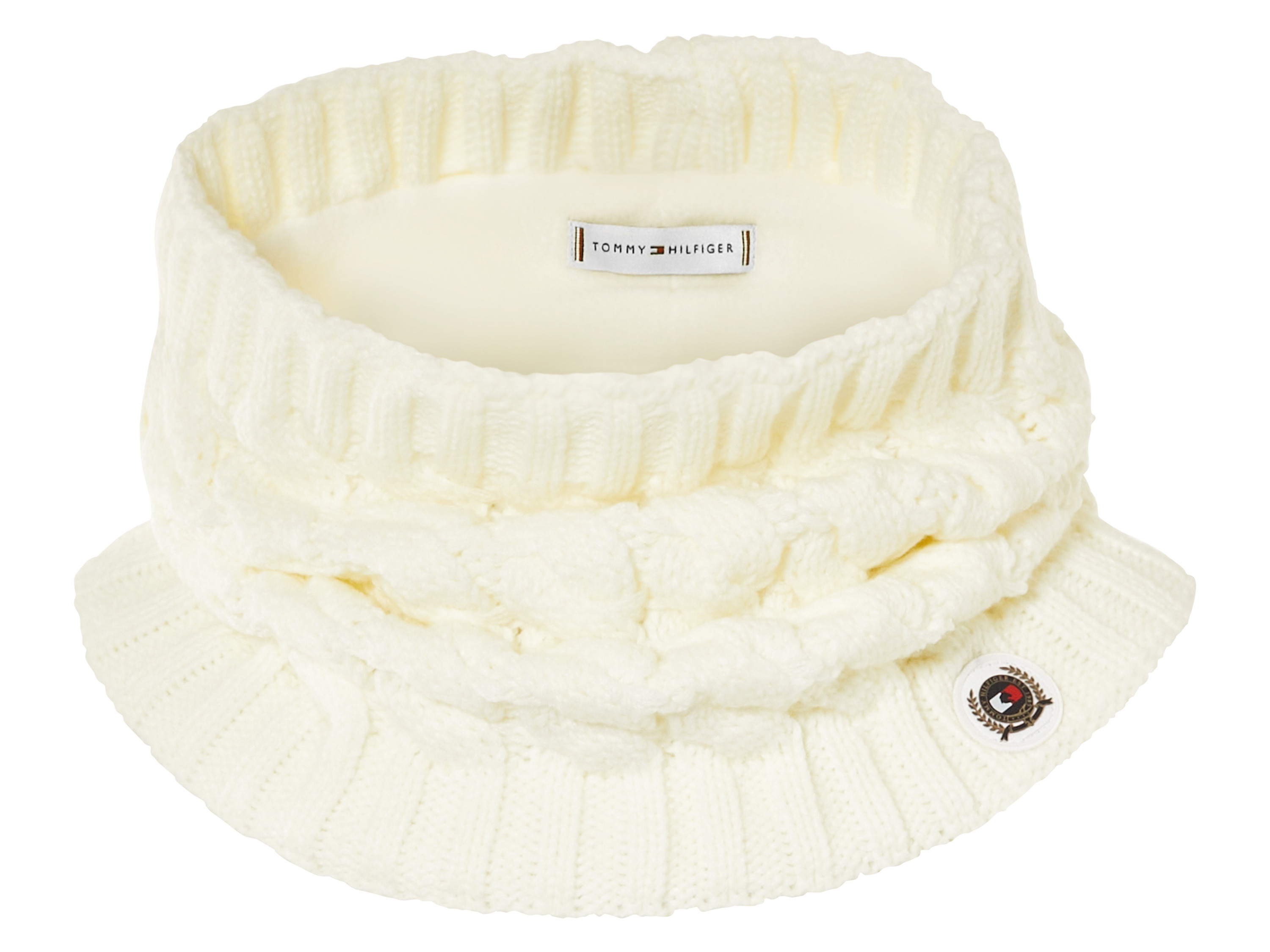 Tommy Hilfiger Equestrian Komin dzianinowy damski Equestrian Biały