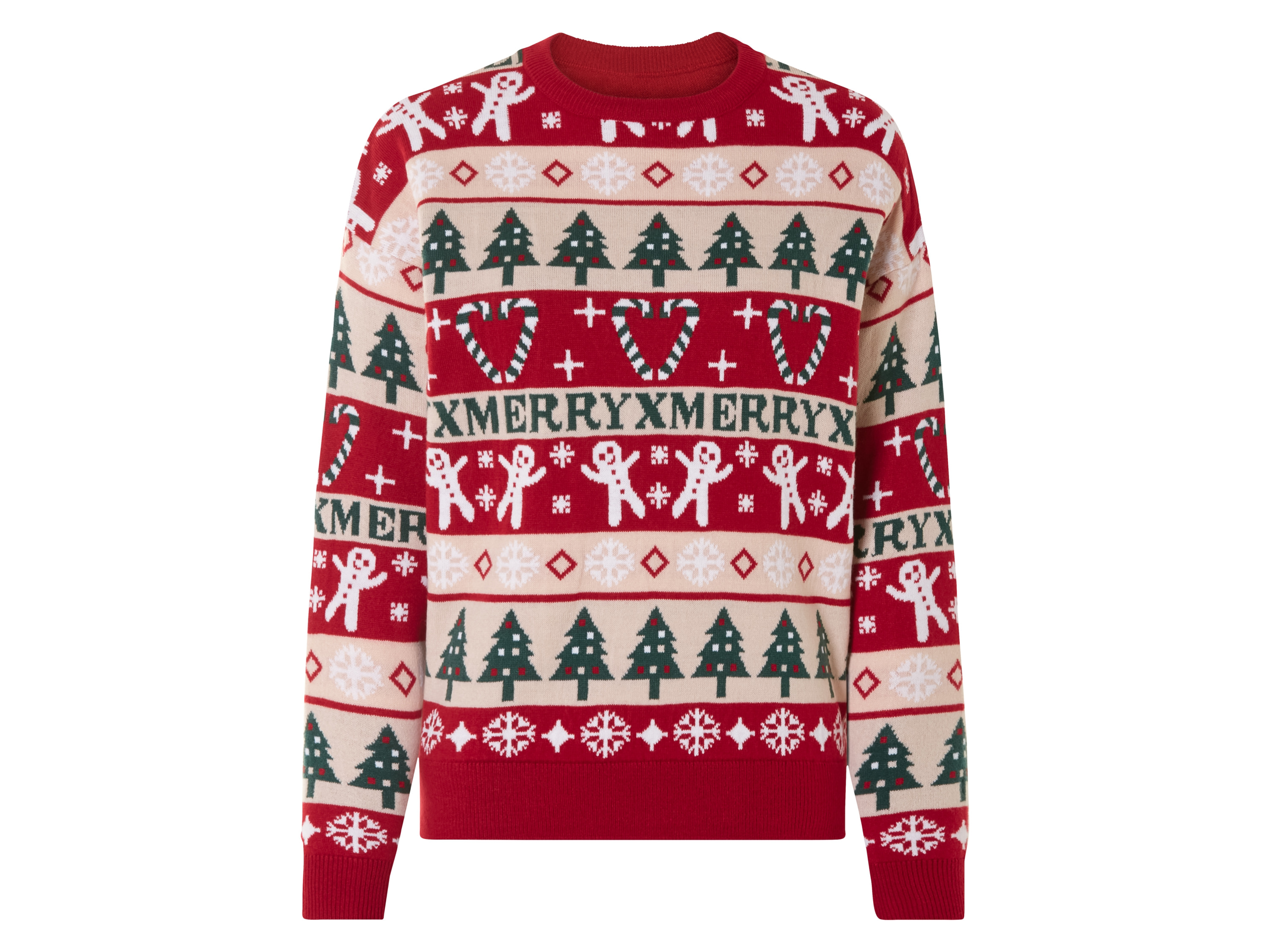 esmara Sweter świąteczny damski Czerwony, M 40/42