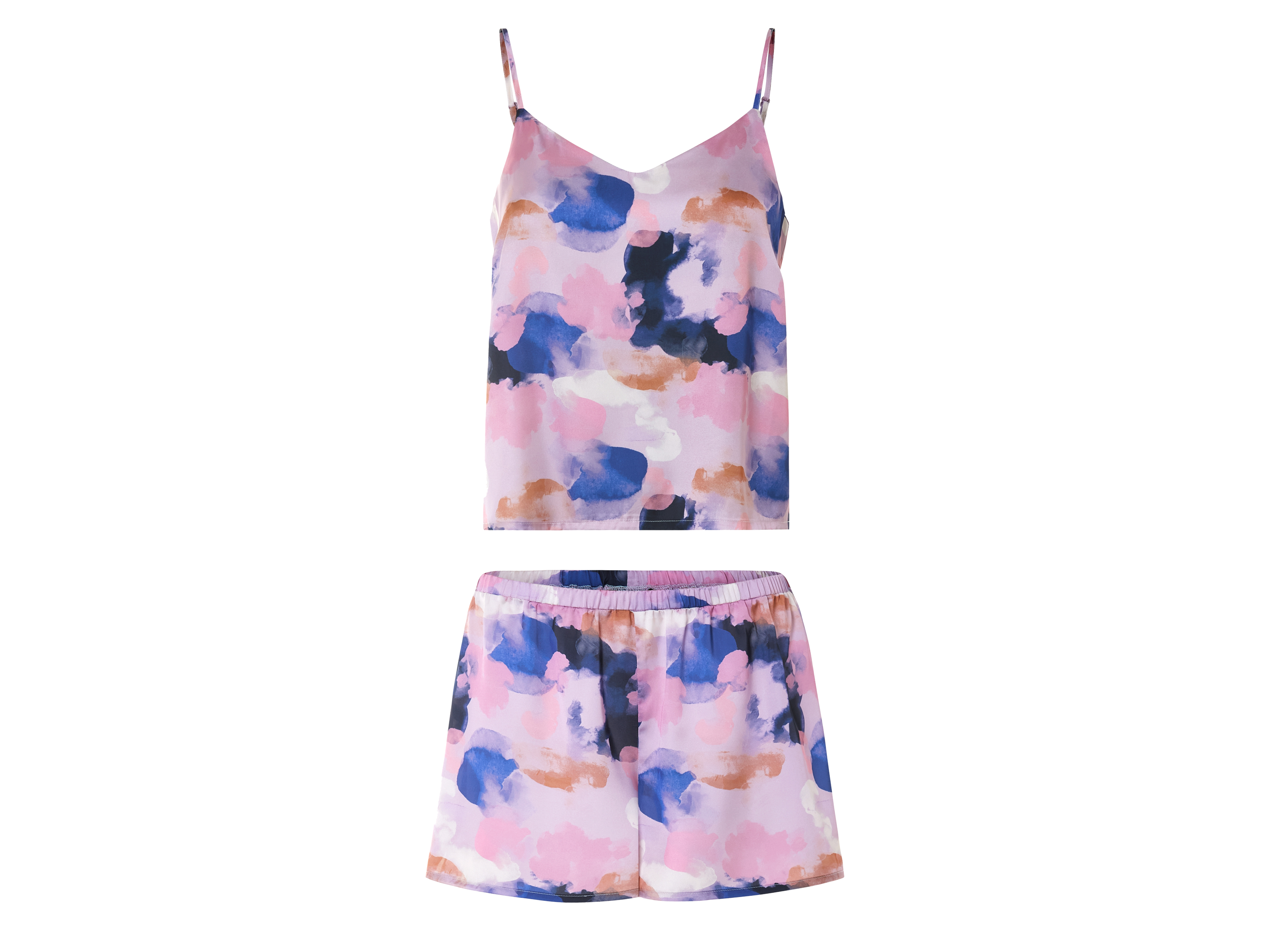 esmara Piżama satynowa damska Akwarela, Xl48/50