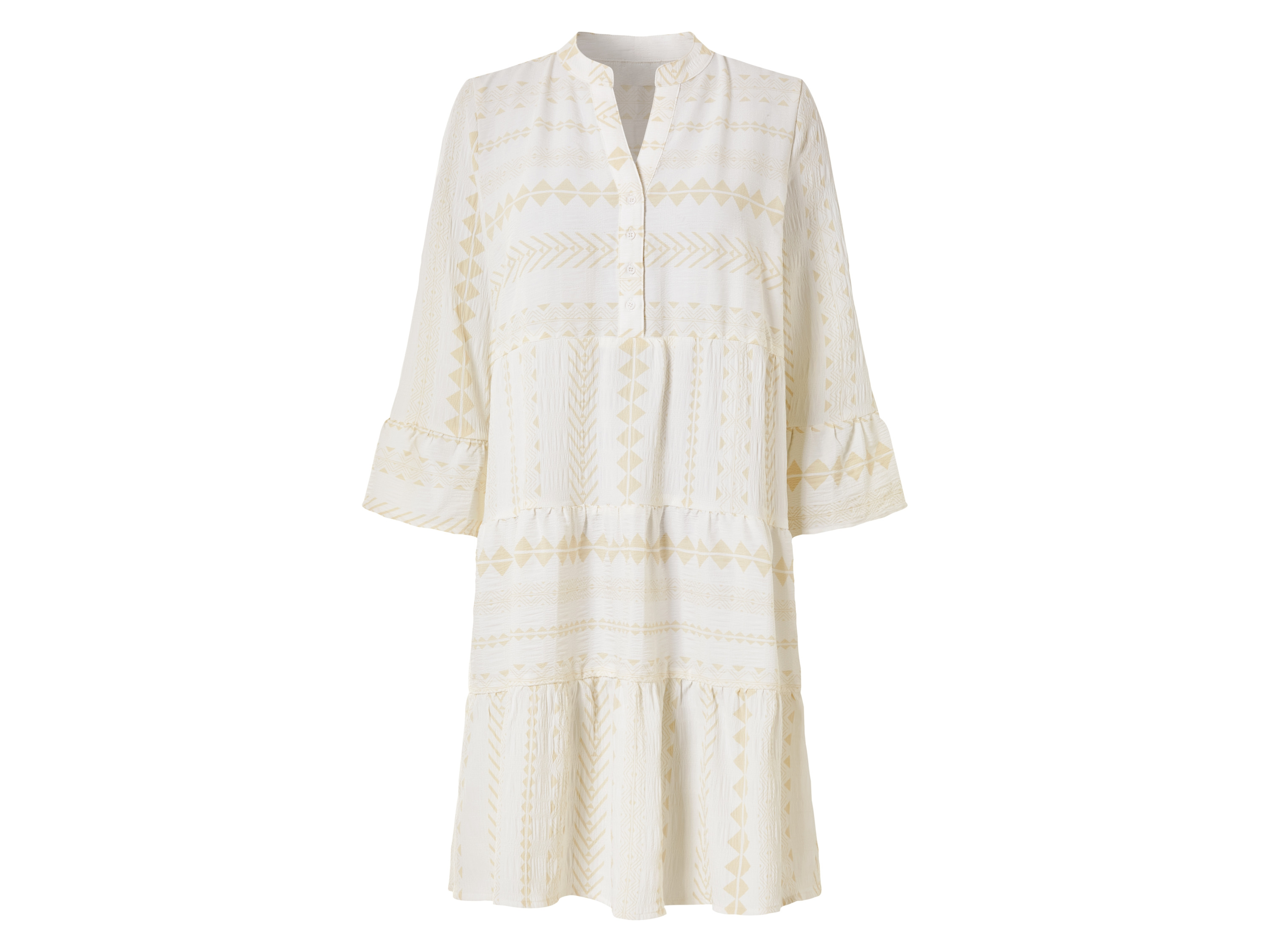 esmara Tunika damska z falbanami Kremowy, M40/42