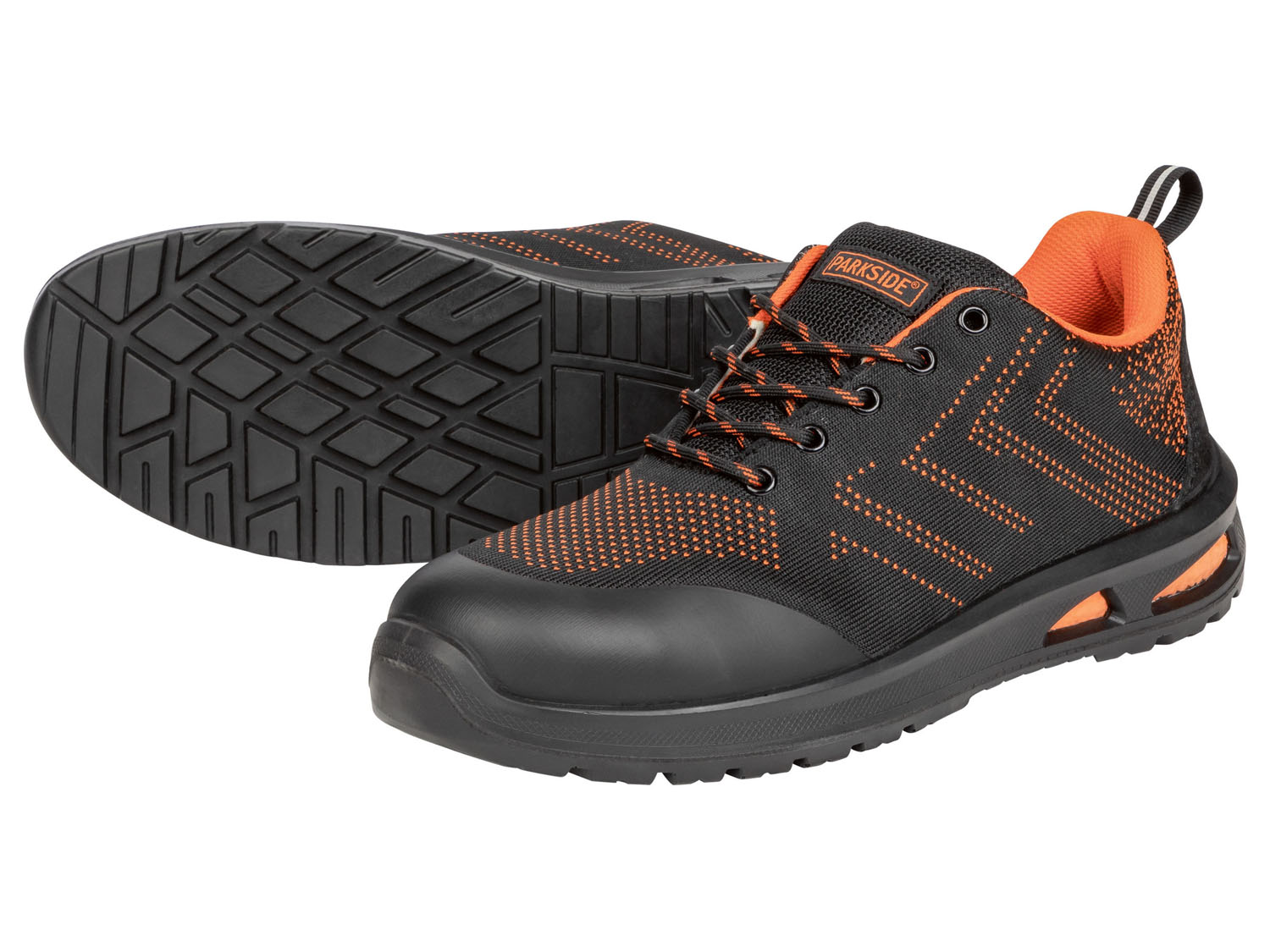 Parkside Buty ochronne „S1” męski, ze stalowym podnoskiem Czarny/ pomarańczowy, 42