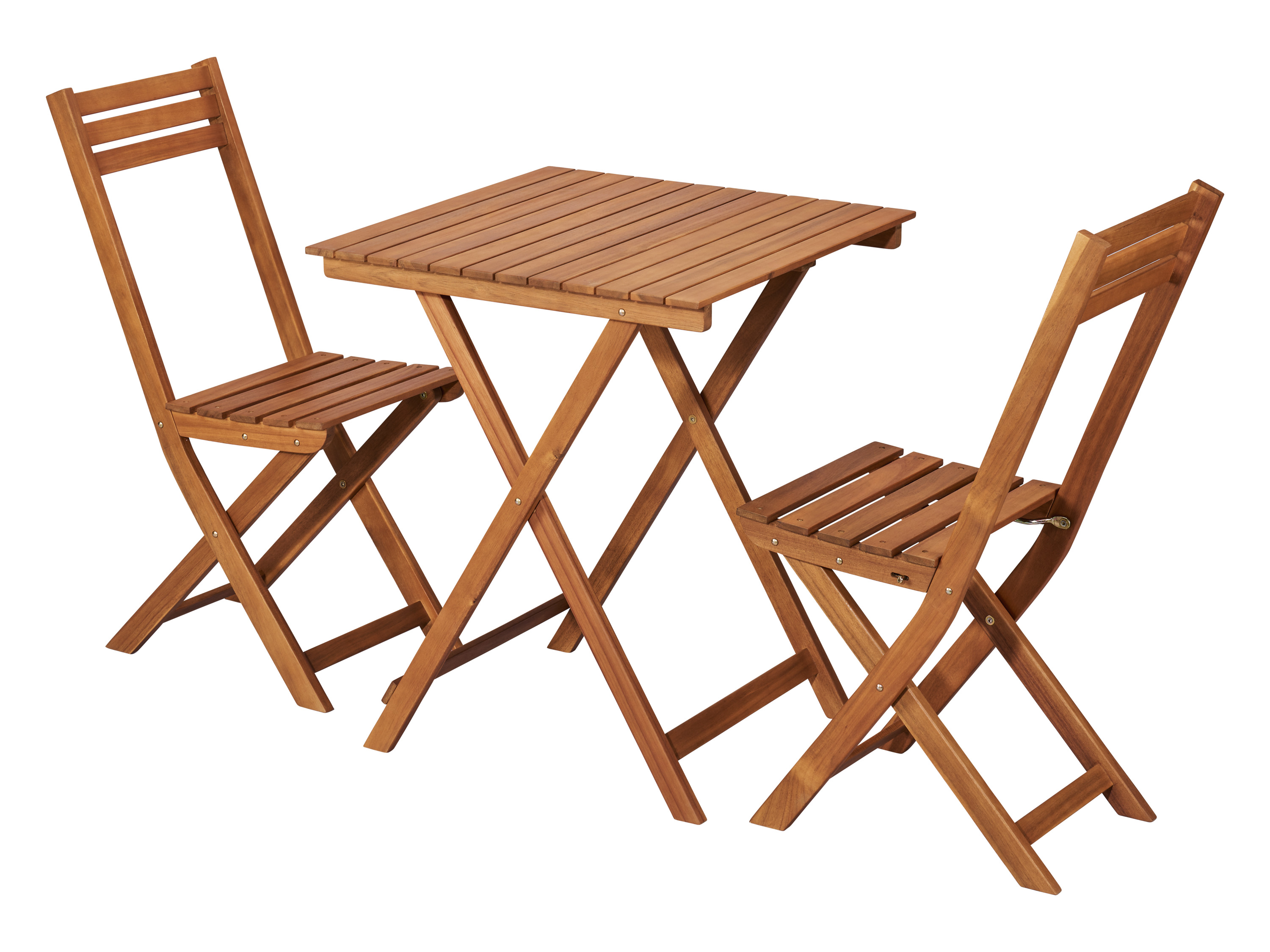 Livarno home Zestaw balkonowy Sevilla, stolik i 2 krzesła, drewno akacjowe