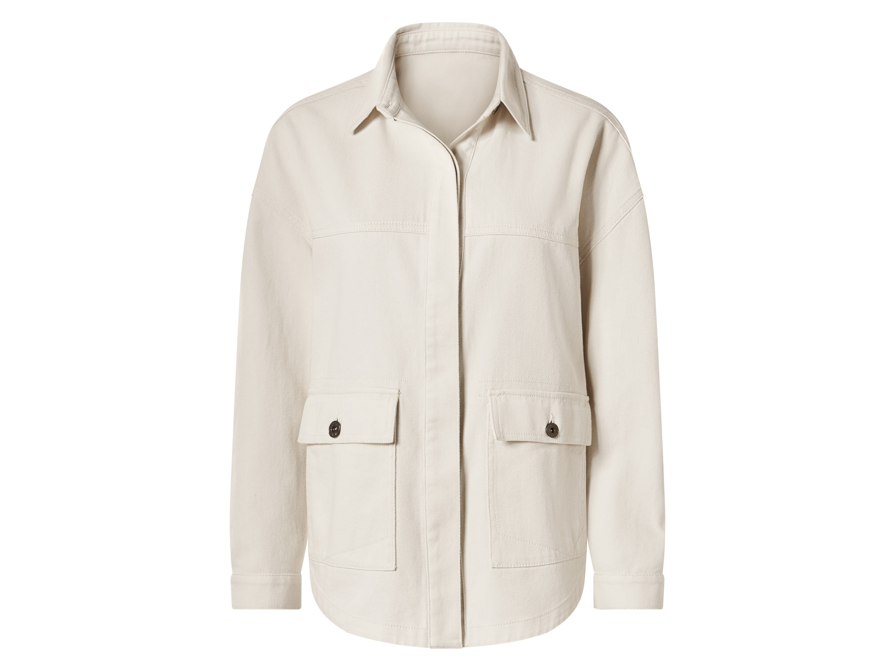 esmara Kurtka jeansowa damska z bawełny Biały, 34