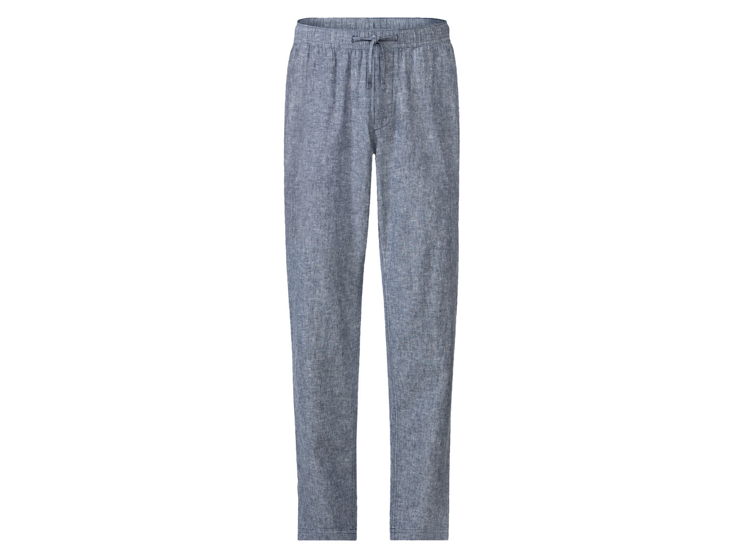 Livergy Spodnie męskie z lnem i bawełną, straight fit 50, Chambray, granatowy
