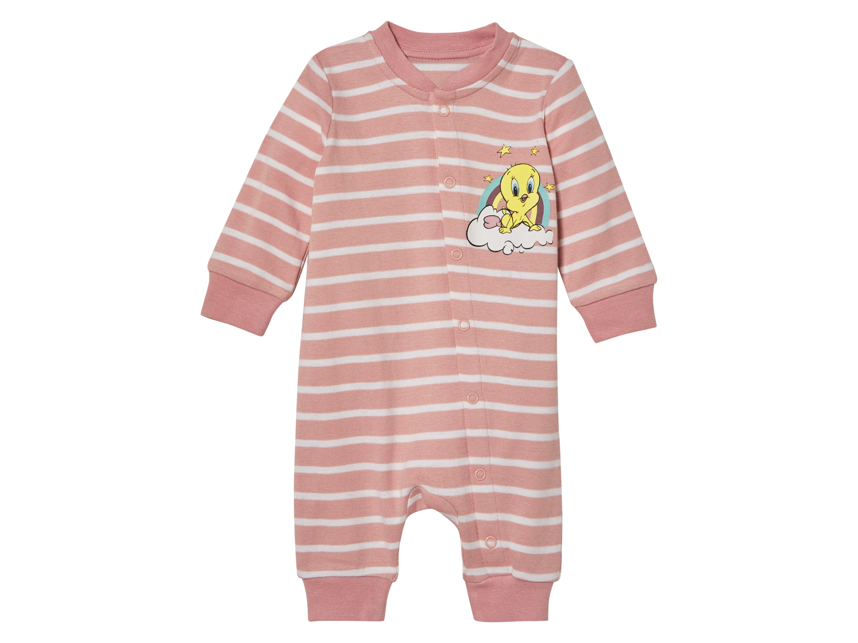 Pajacyk niemowlęcy z bohaterami Looney Tunes i Tom i Jerry W paski, 86/92