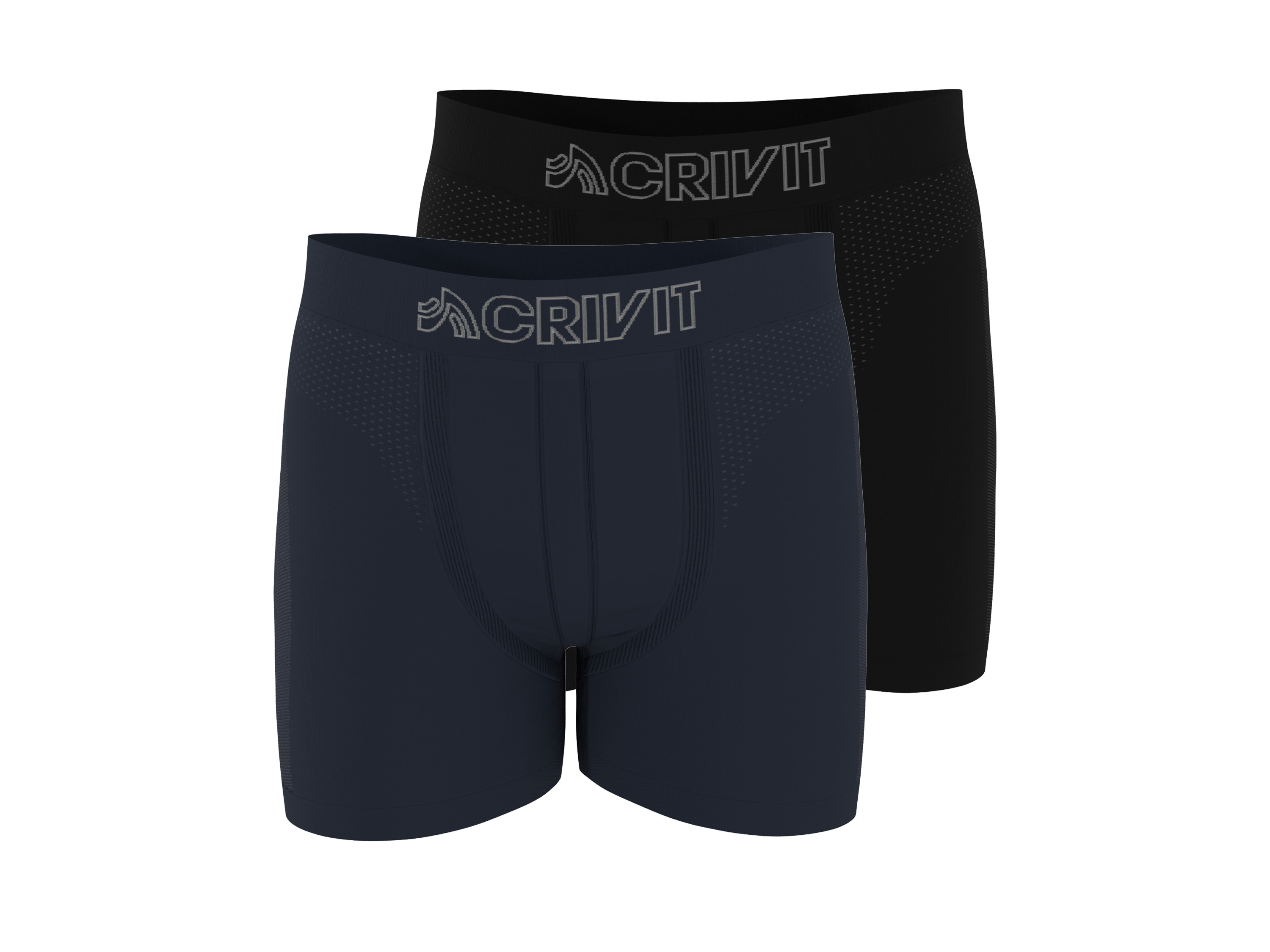 Crivit Bokserki funkcyjne męskie, 2 pary Czarny/ granatowy, 7/Xl