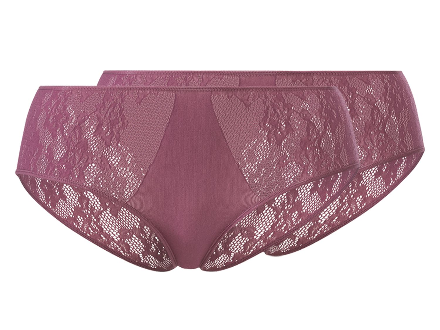 Esmara Lingerie Majtki damskie z koronką Malinowy, S 36/38