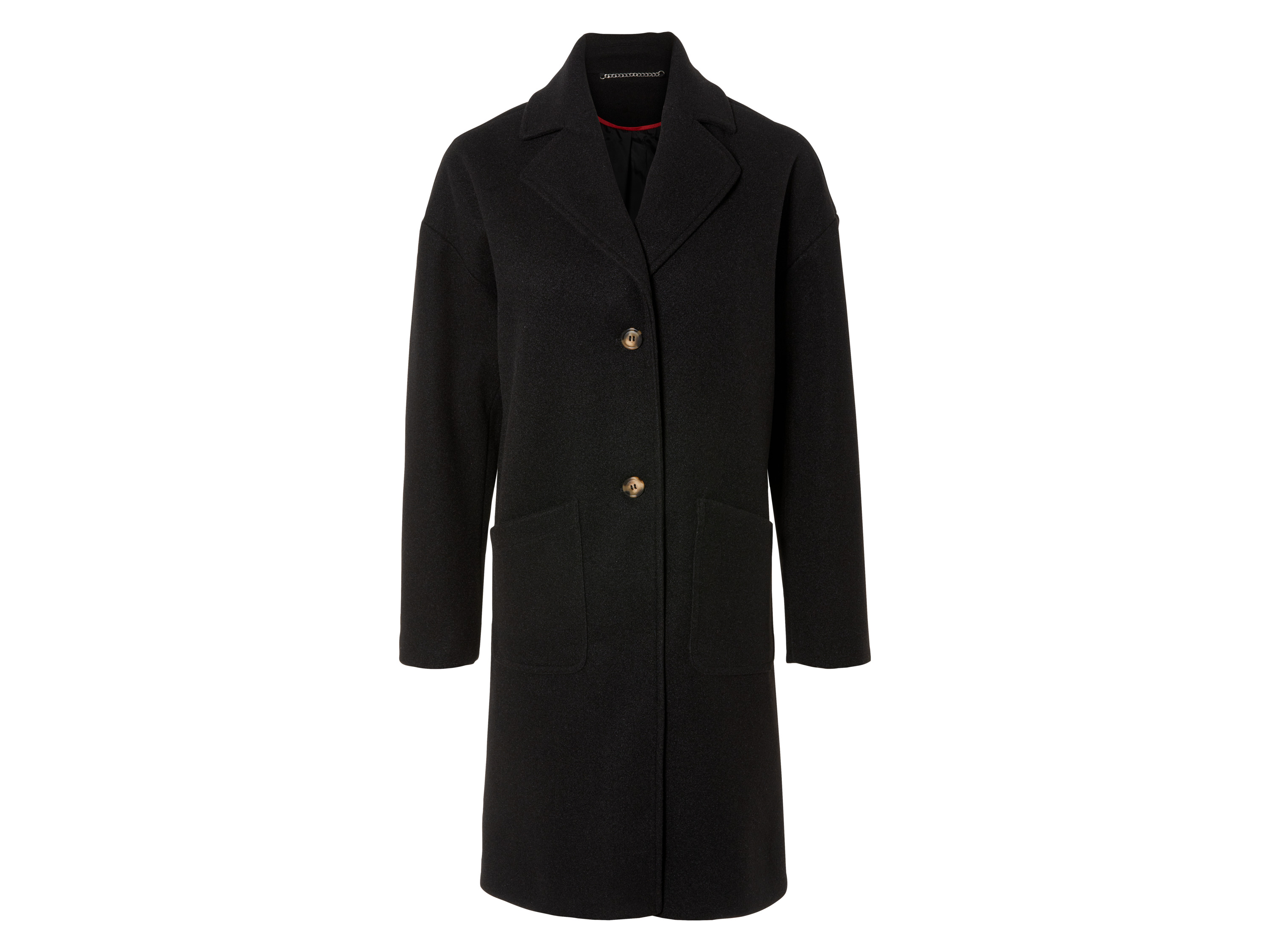 esmara Płaszcz damski z kołnierzem z klapami 36, Czarny