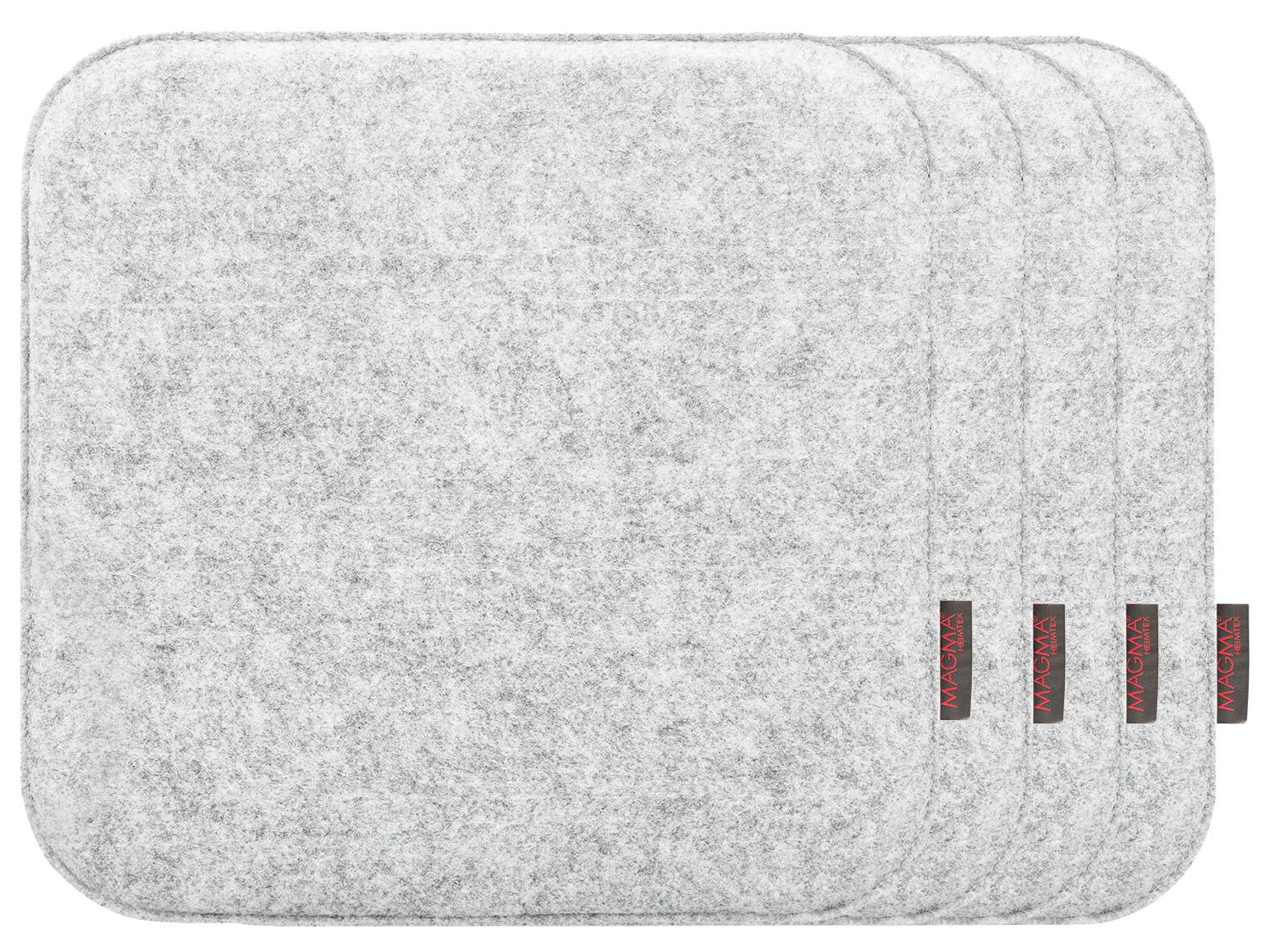 Komplet 4 poduszek na krzesło Magma Avaro Czworokątny, Szary