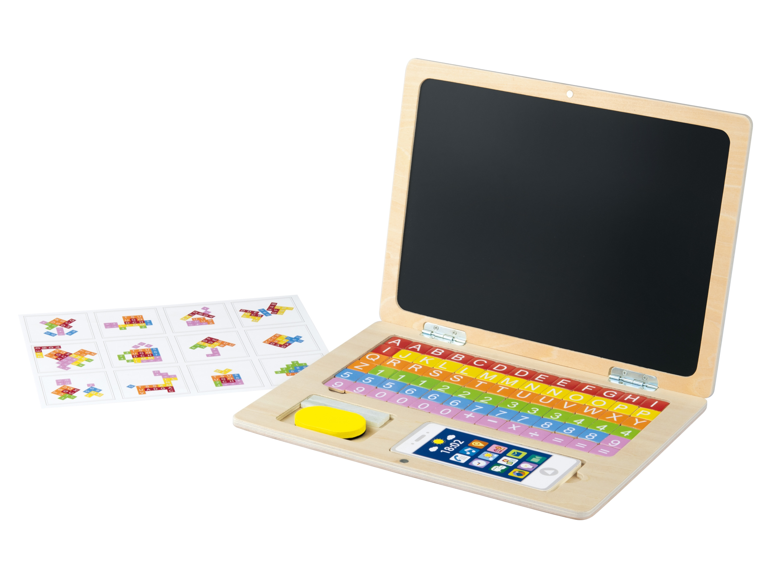 Playtive Drewniana tablica magnetyczna lub laptop Laptop