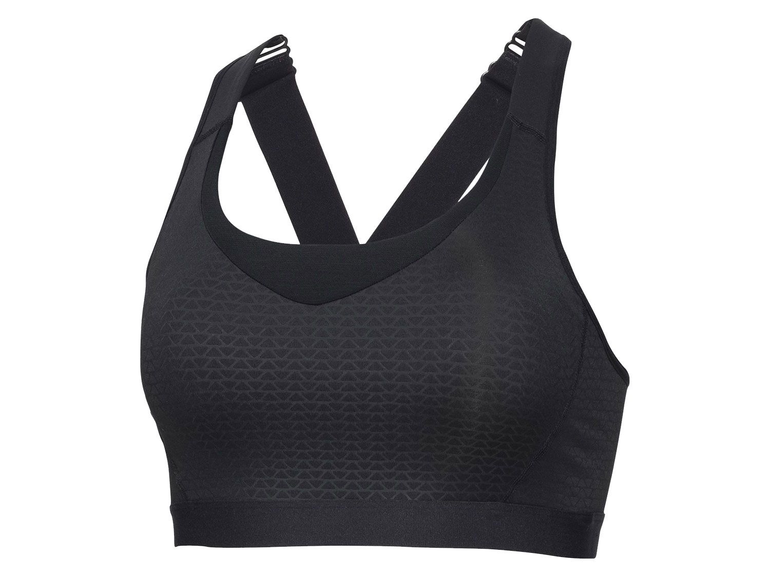 Crivit Biustonosz sportowy Czarno-grafitowy, M 40/42