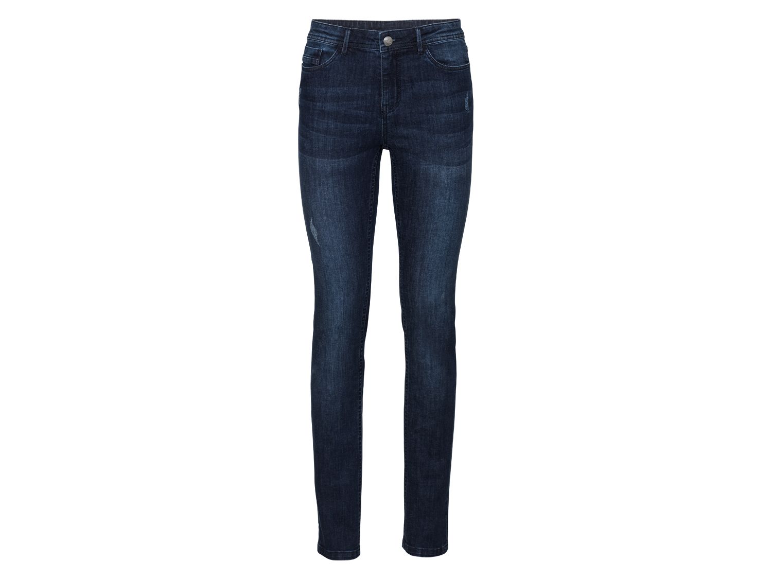 esmara Jeansy damskie Slim Fit Granatowy/długa, 36