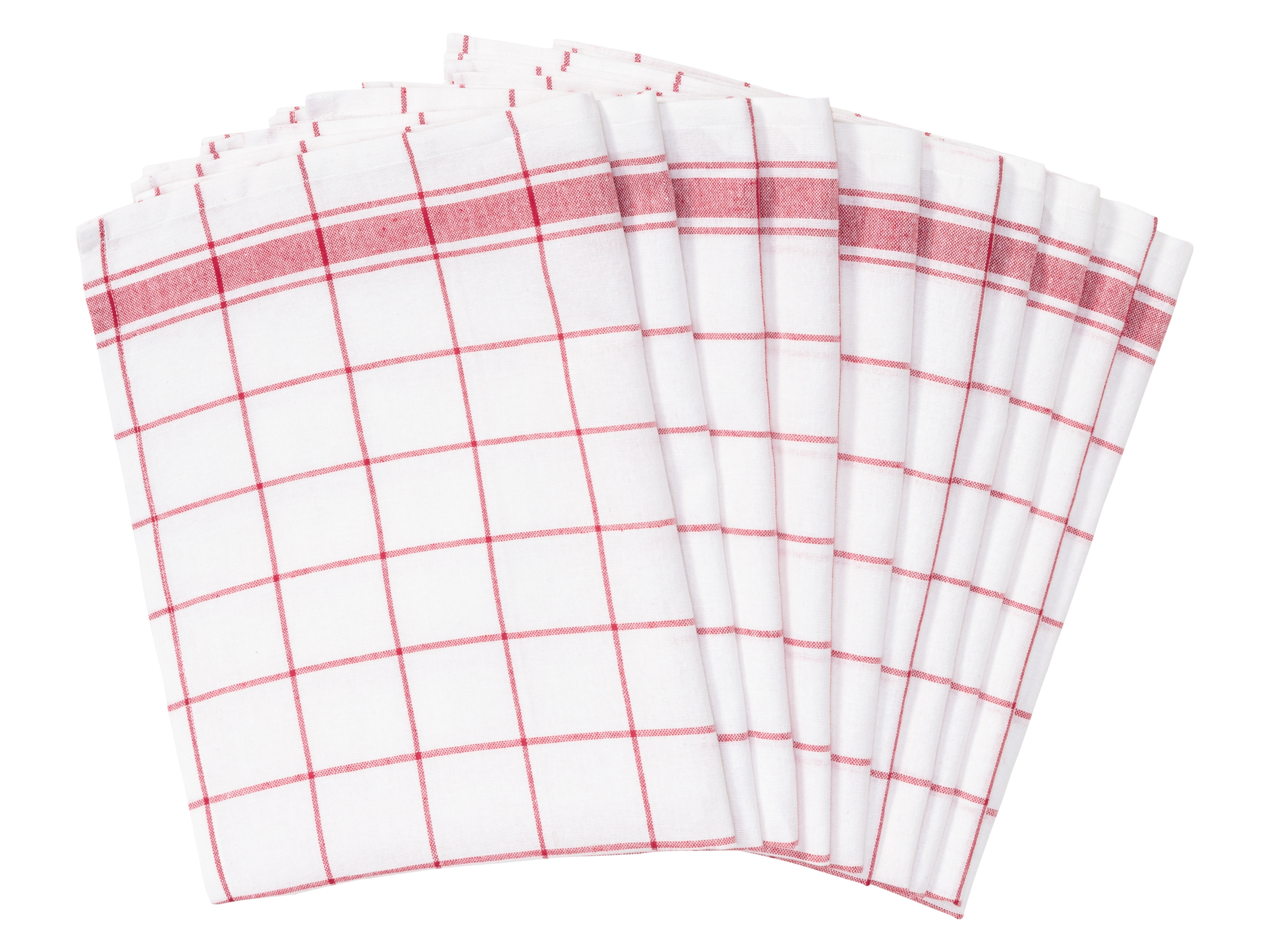 Livarno home Komplet 10 ściereczek kuchennych Czerwony