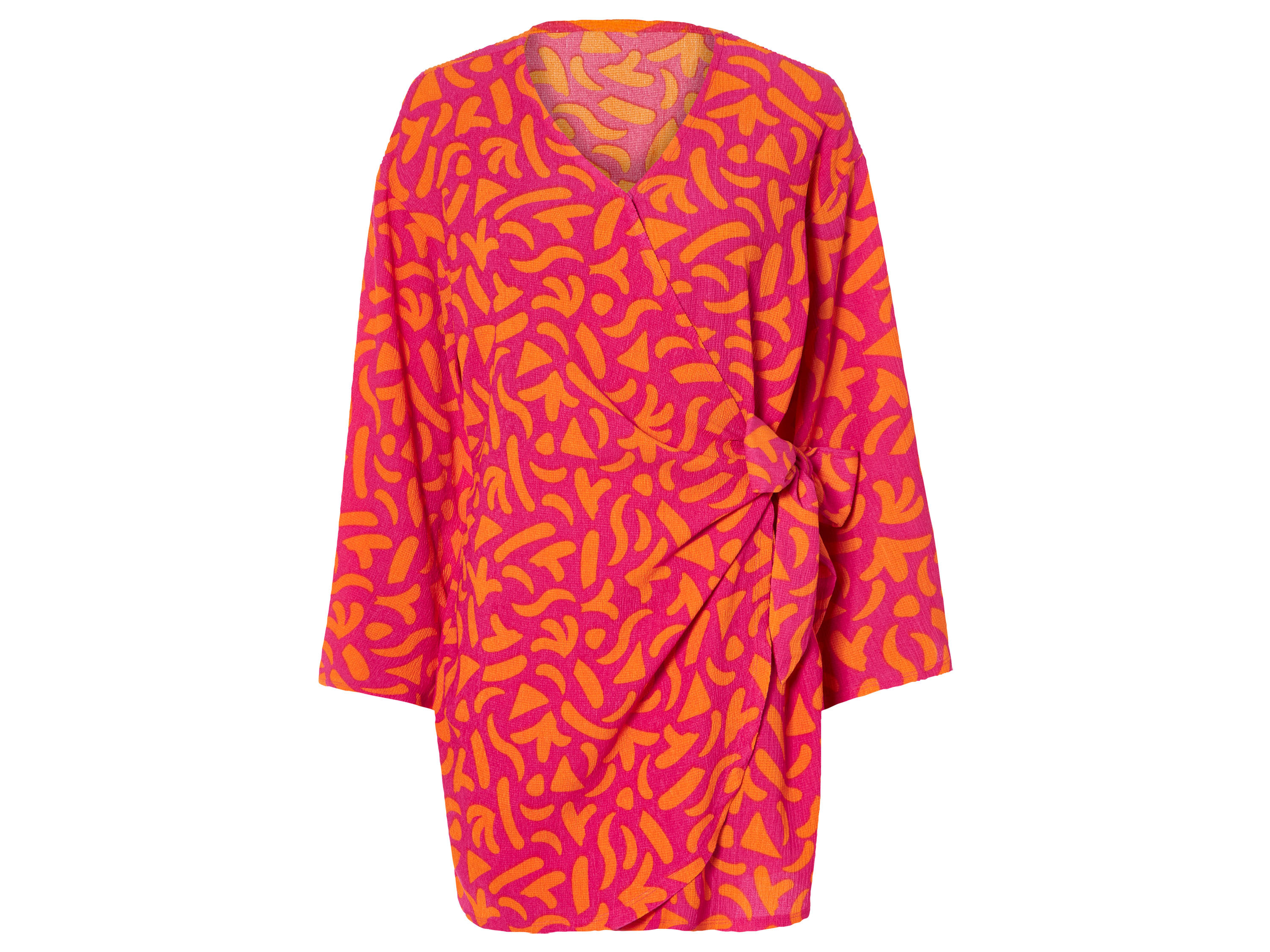 esmara Sukienka kopertowa damska wiązana w talii S 36/38, Wzorzysty