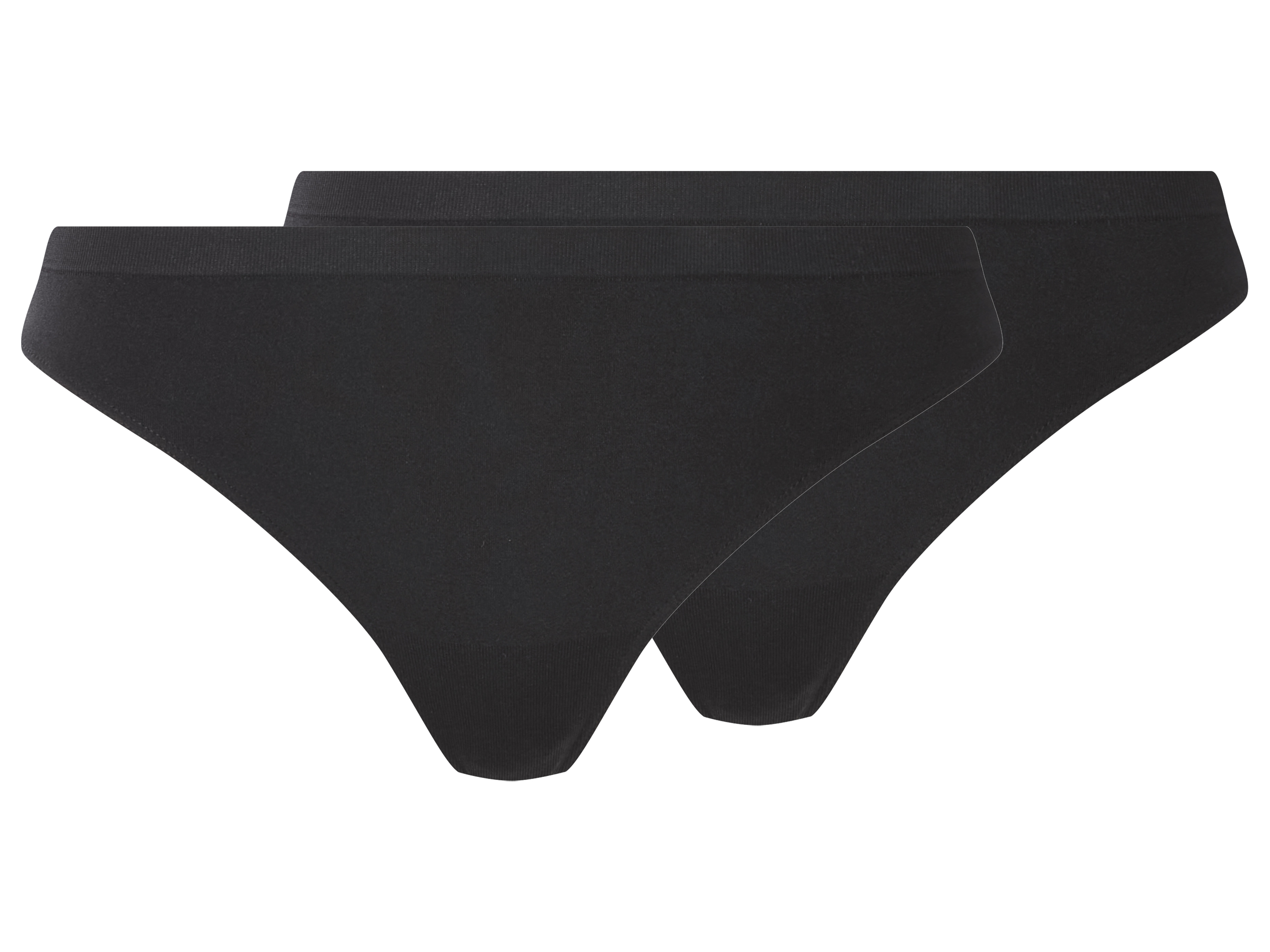 esmara Majtki stringi damskie, 2 pary Czarny, S36/38