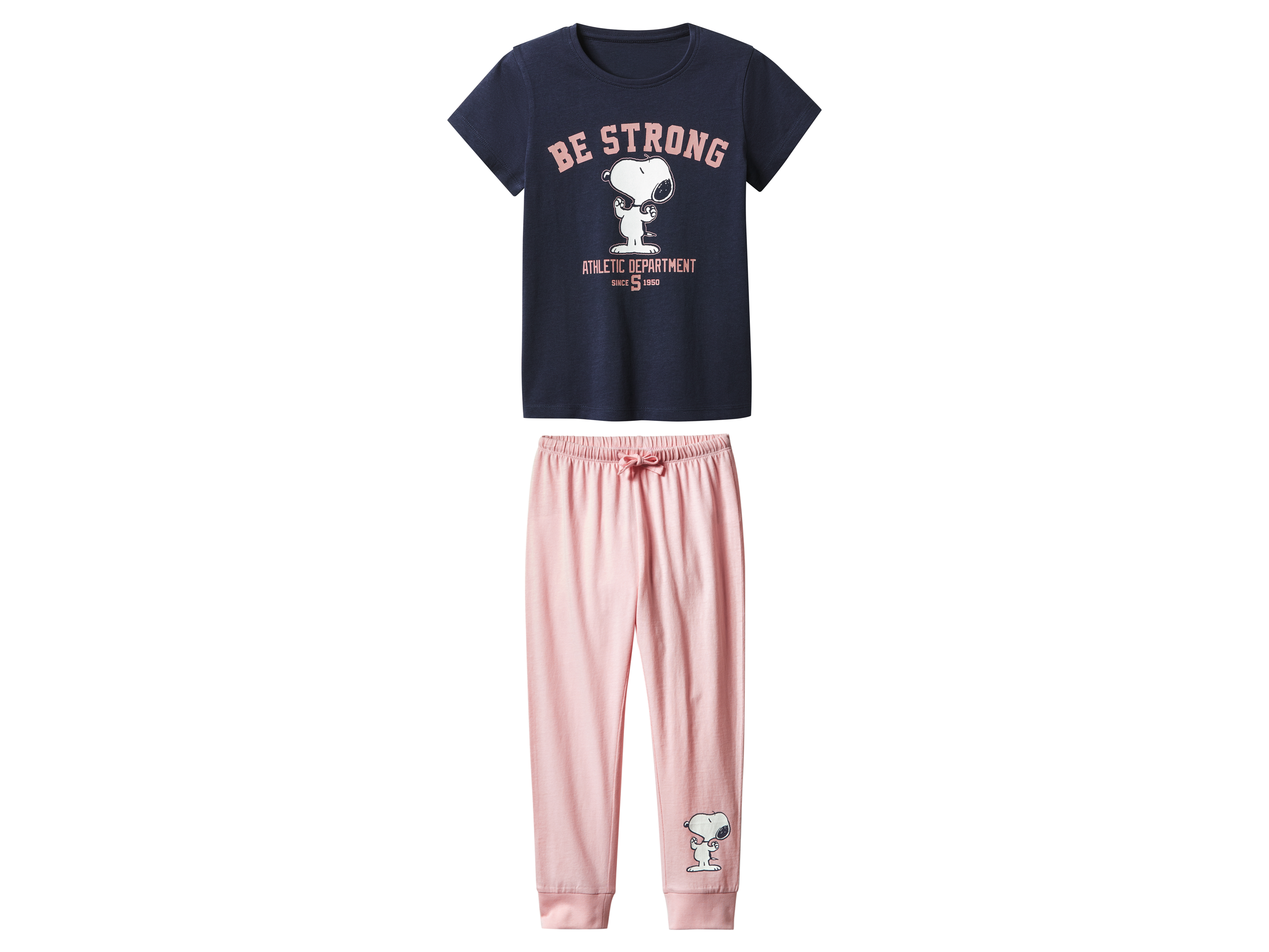 Piżama dziewczęca z bawełną Granatowy/różowy, 134/140